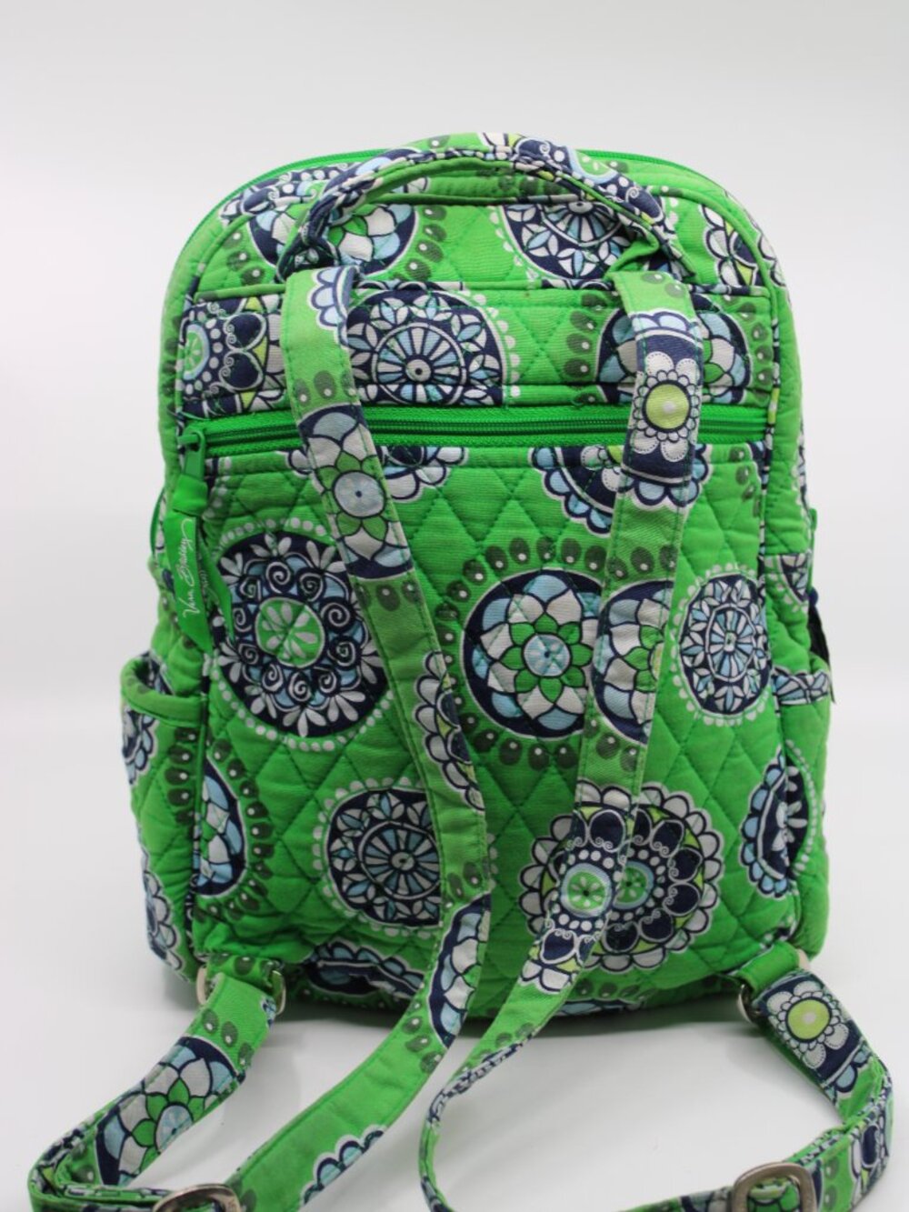 Vera Bradley 13X11" Quilted Floral Backpack Multicolor Zip, Adjustable, Pockets